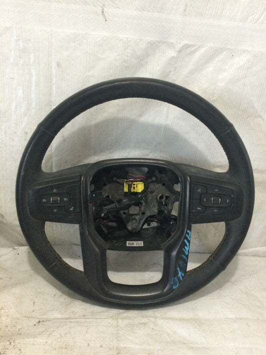2019-2022 GMC Sierra 1500 Leather  Strng Wheel Heated Black W/ Stichthing OEM