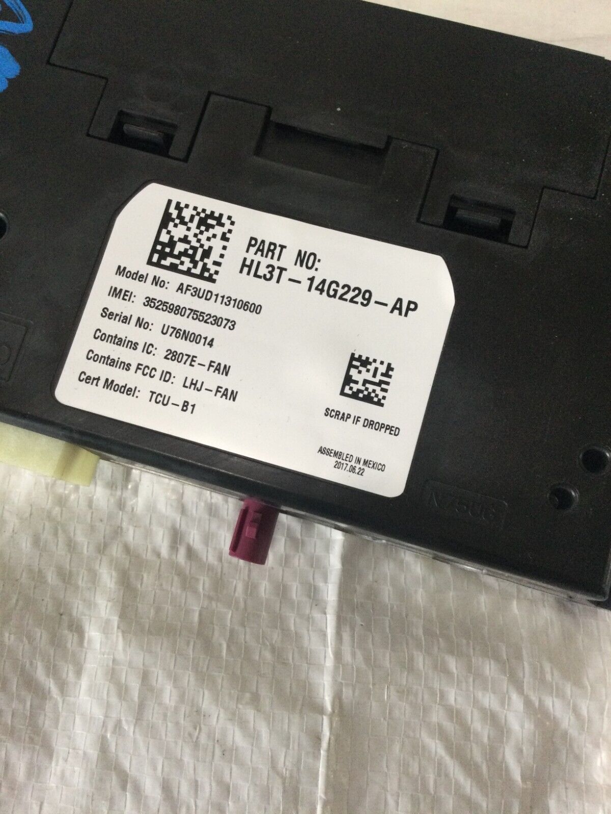 2017 Ford  F150 F-150 Telematic Communication Control Module HL3T-14G229-AP OEM