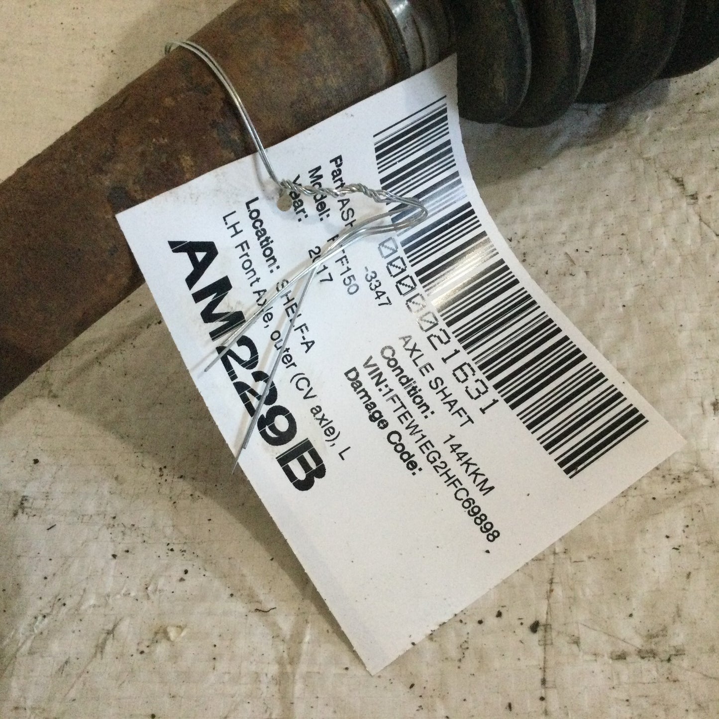 2017 Ford F150 Driver Front Left Axle Shaft OEM