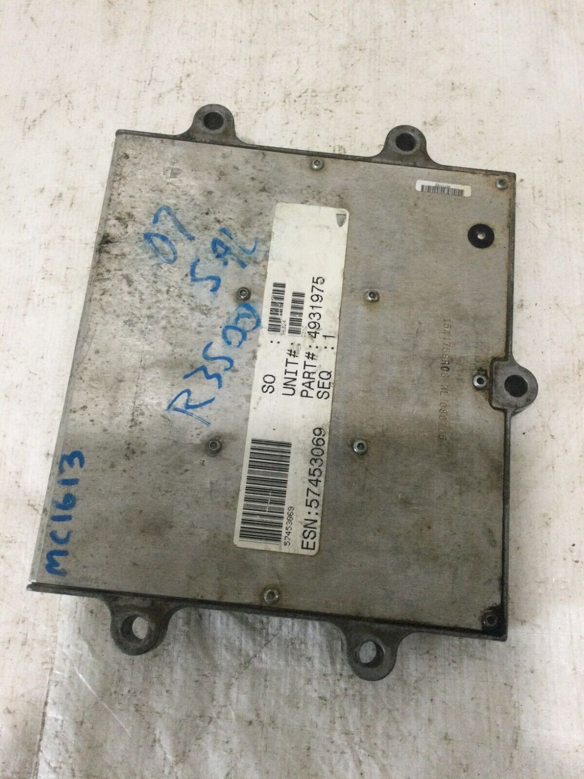 2007  Dodge Ram Cummins 3500 ECM Engine Control Module 4931975 OEM