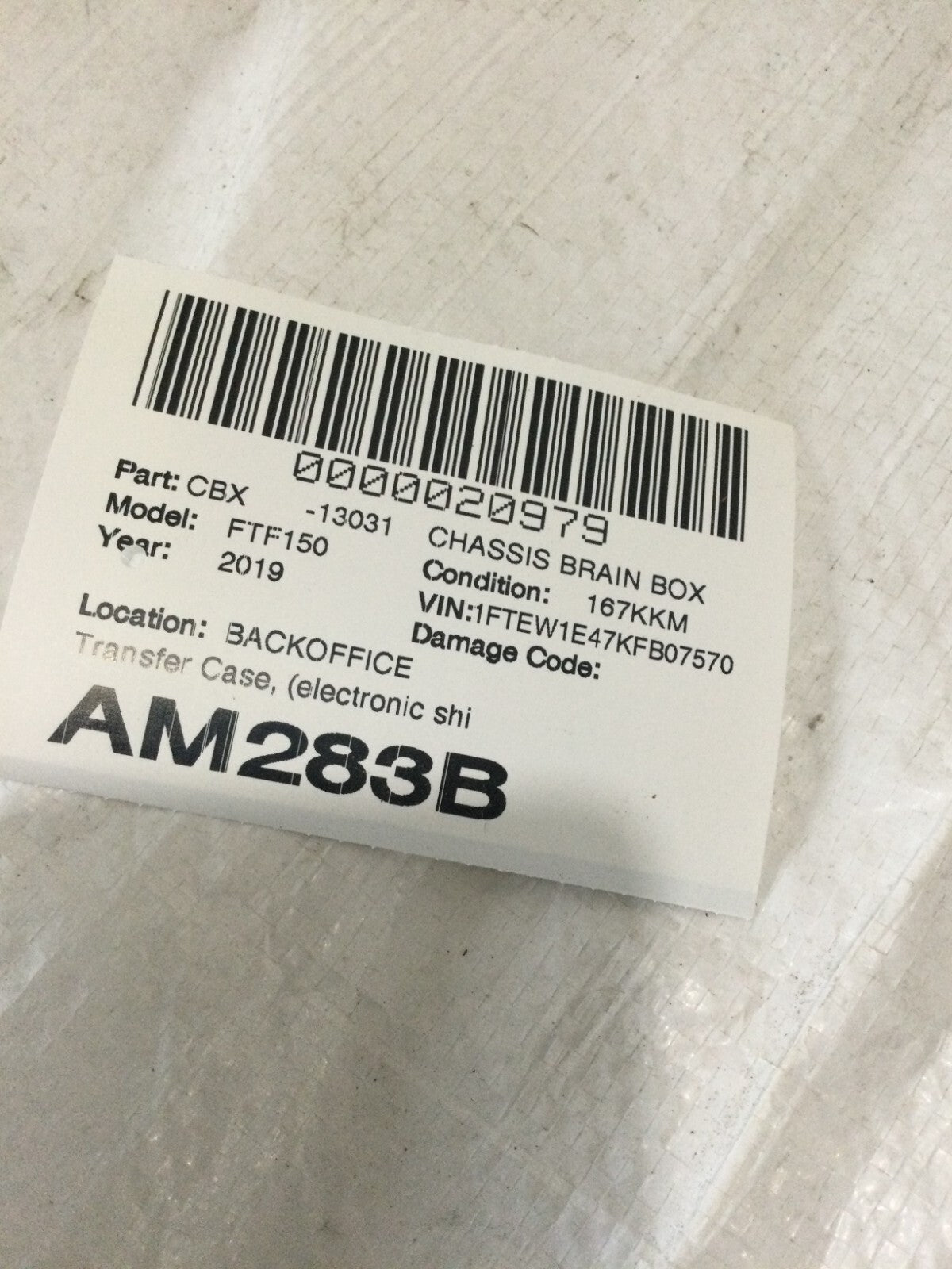 2019-2020 Ford F-150 F150 Transfer Case Control Module OEM