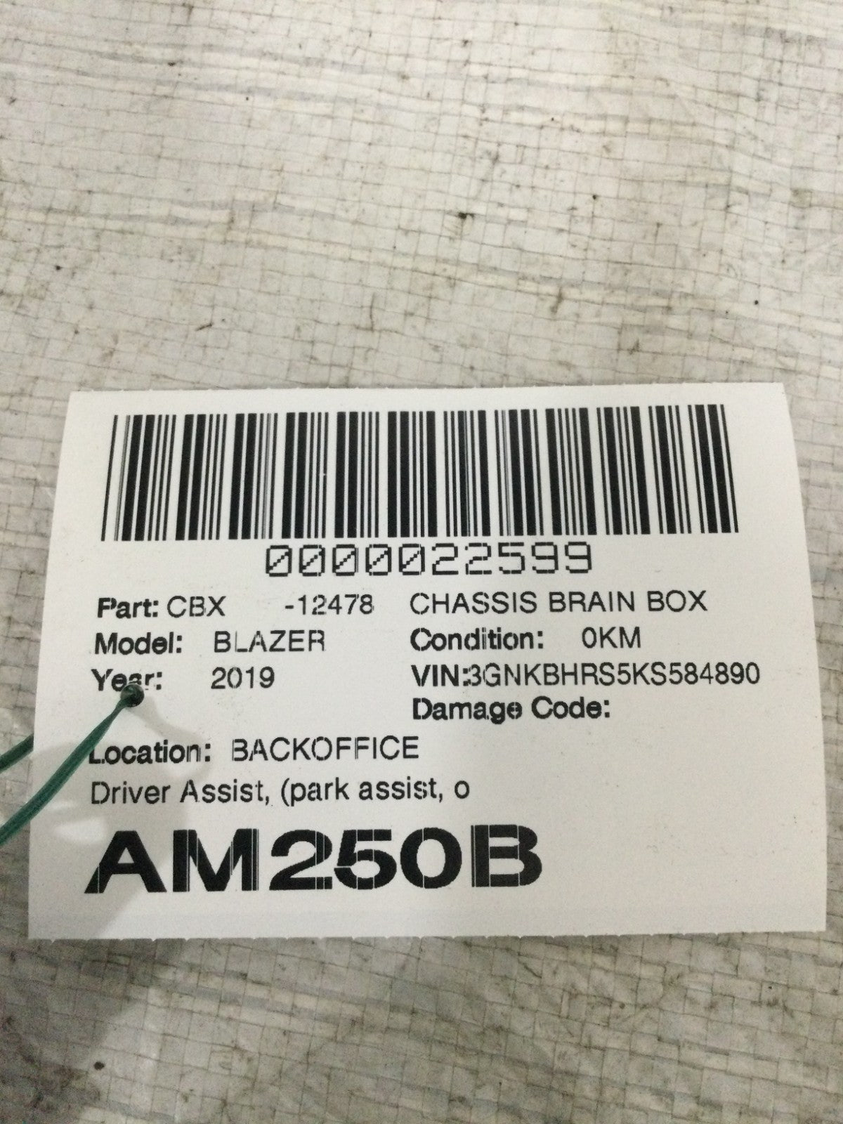 2019 Chevrolet Blazer Park Assist Control Module OEM 84448656