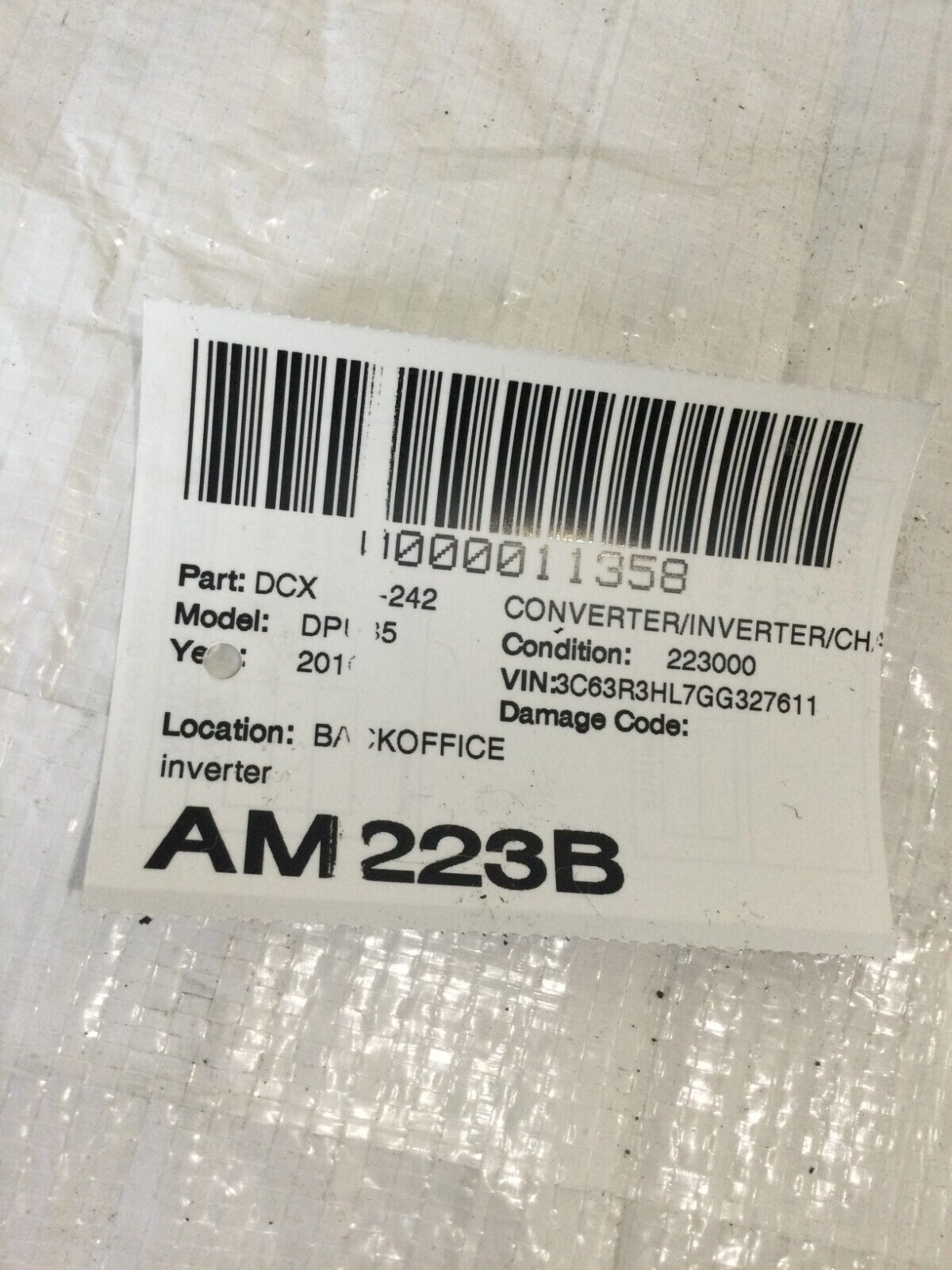 2016-2017 RAM 2500 3500 Power Inverter Module 6.7L Diesel 05026486AA