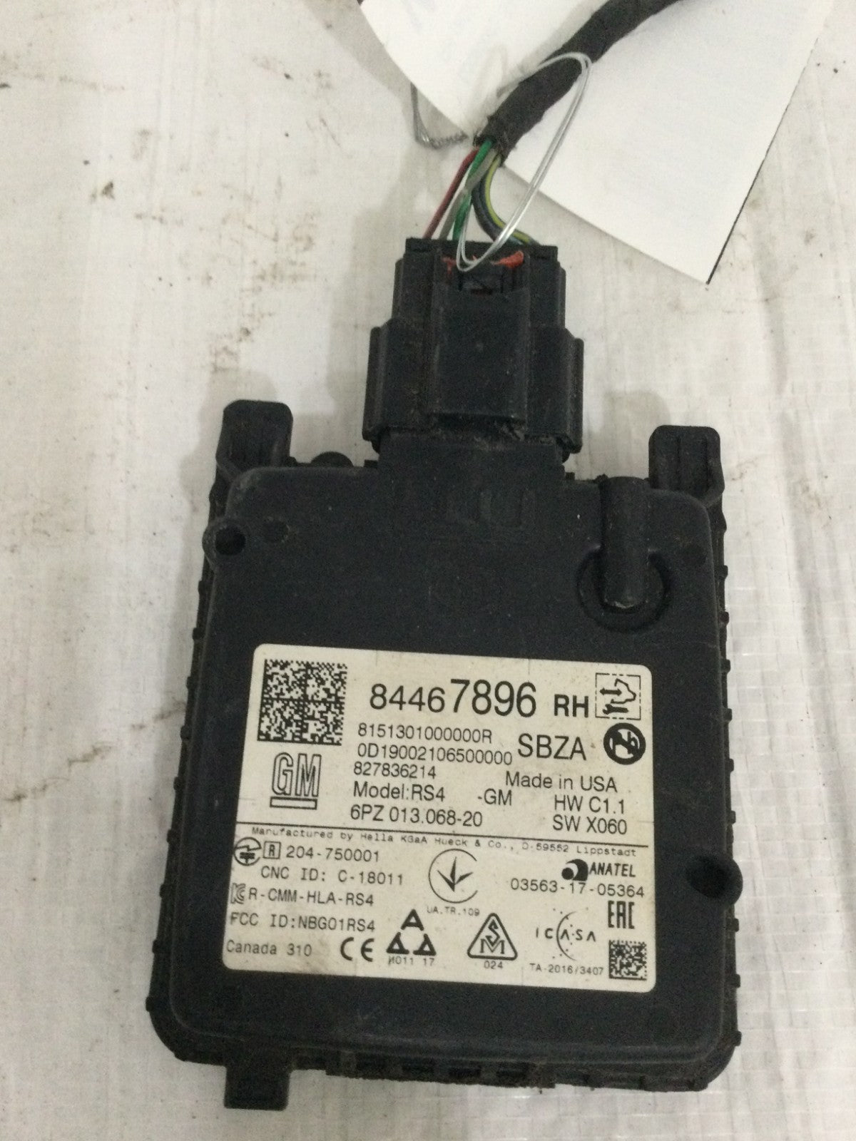 2019 Buick Encore Passenger Right Rear Blind Spot Module OEM 84467896