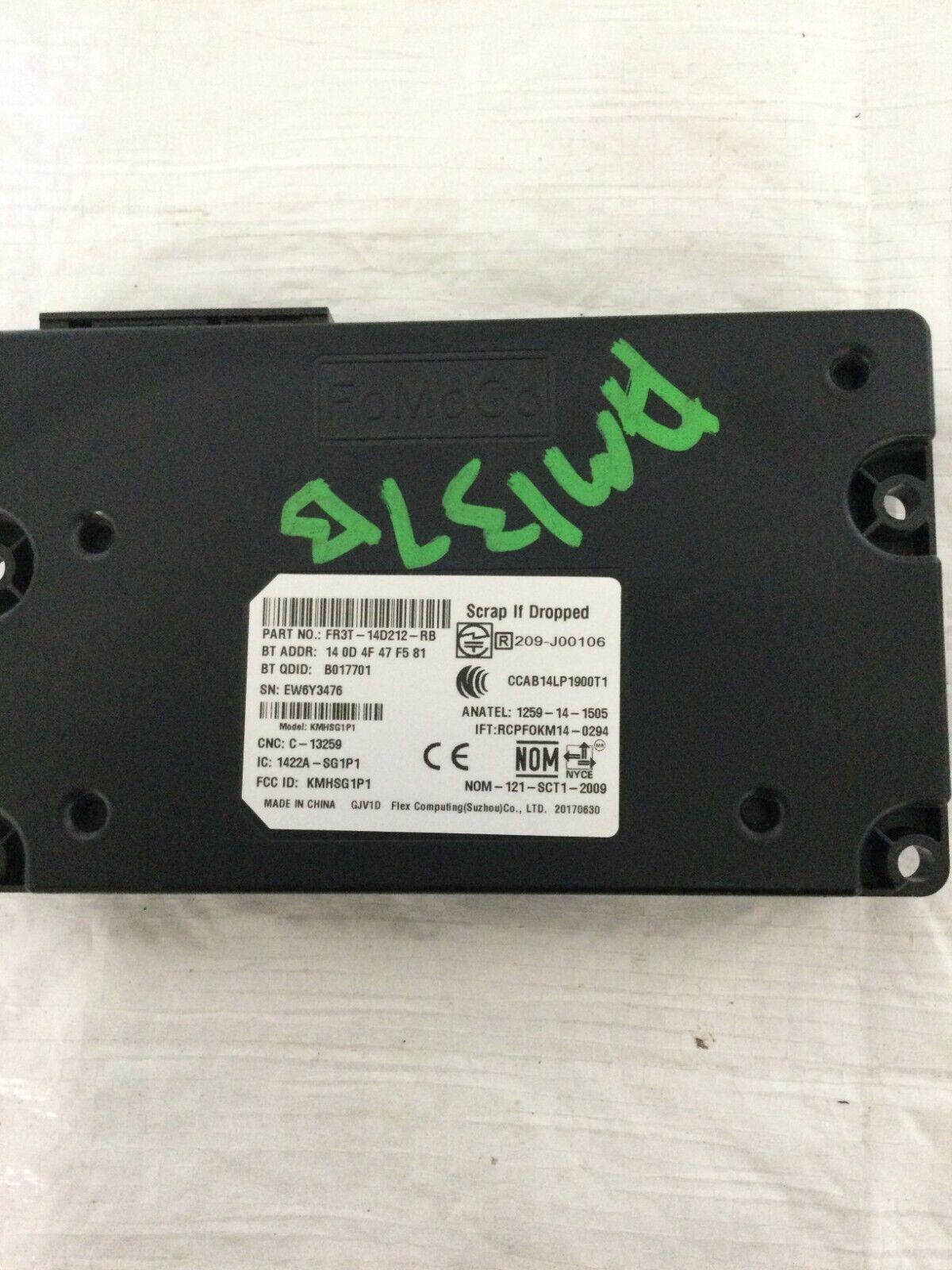 2016-2017 Ford Explorer Communication Voice Recognition Module OEM FR3T14D212RB