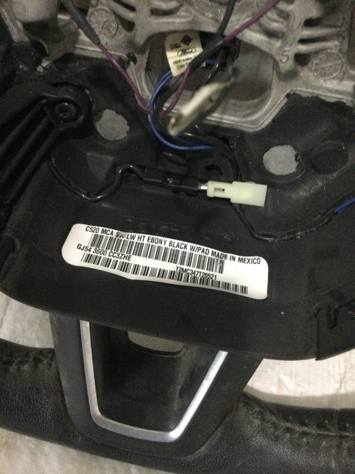 2017-2019 Ford Escape Steering Wheel Black W/ Shiffter Pad OEM