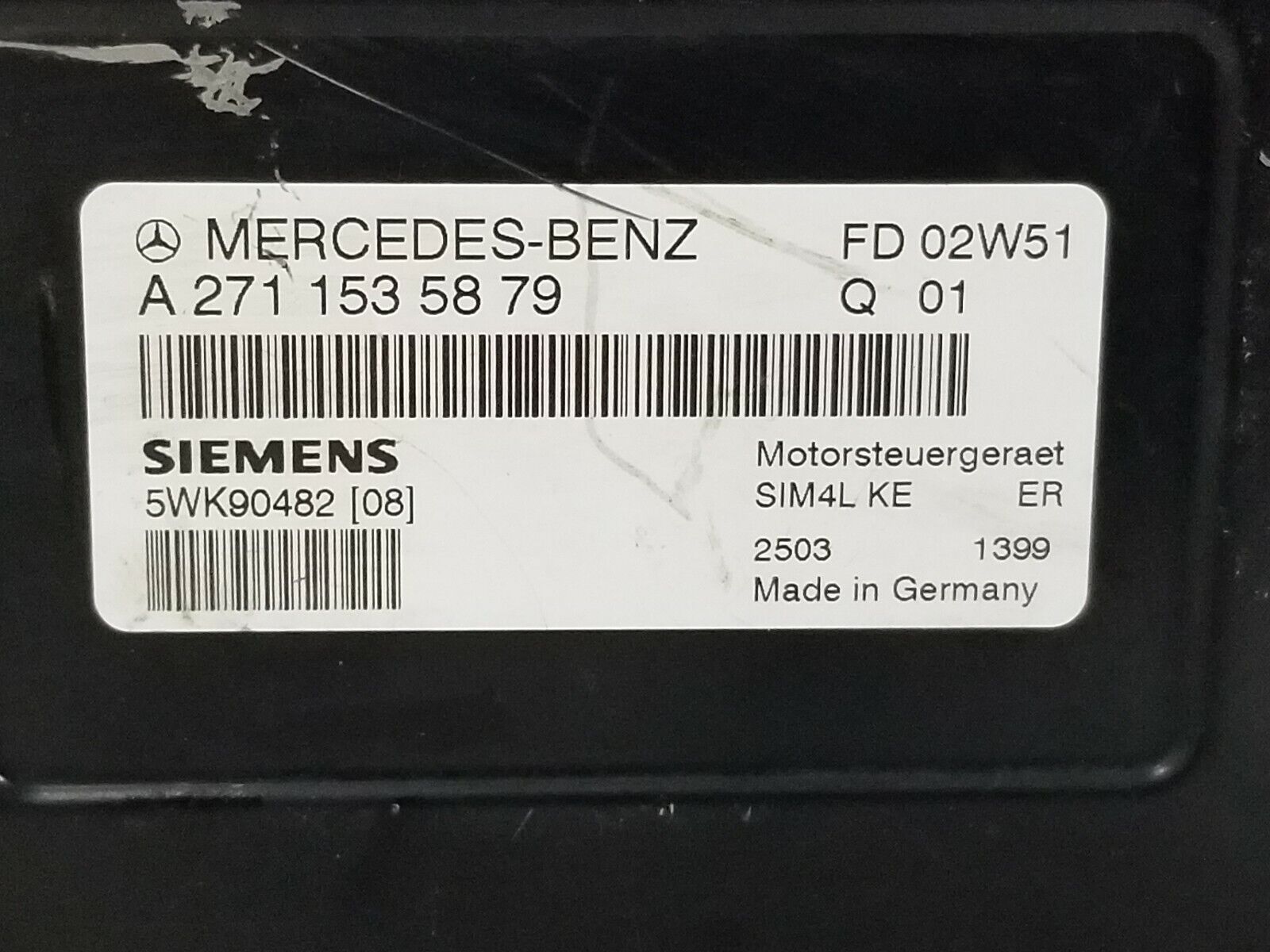 2003-2005 Mercedes W203 C230 Engine Control Unit ECU Module 2711535879 OEM