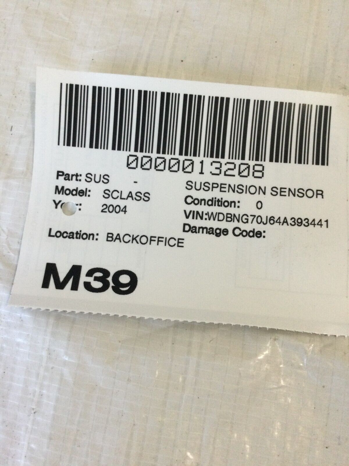 2004 Mercedes-Benz S-Class Suspension Sensor A0105427617 OEM