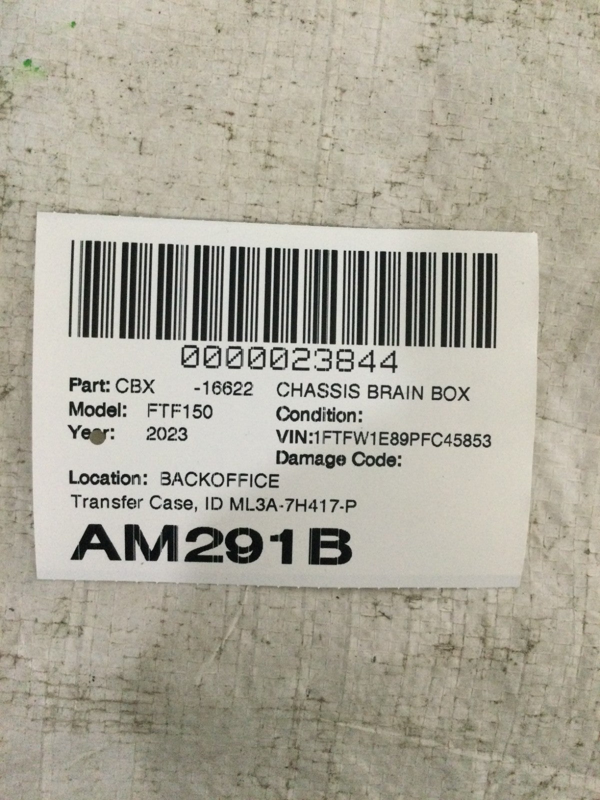 2023 Ford F150 F-150 Transfer Case Control Module OEM ML3A-7H417-VA DAMAGED