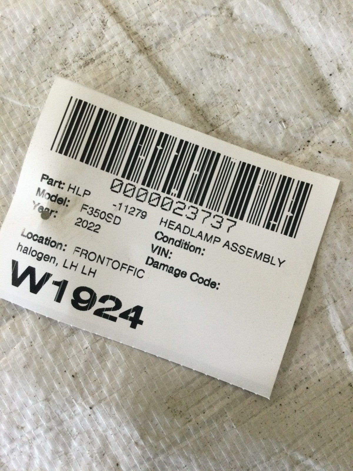 2020-2022 Ford F350 F-350 Super Duty Left Headlight Halogen OEM LC3B-13006-AD