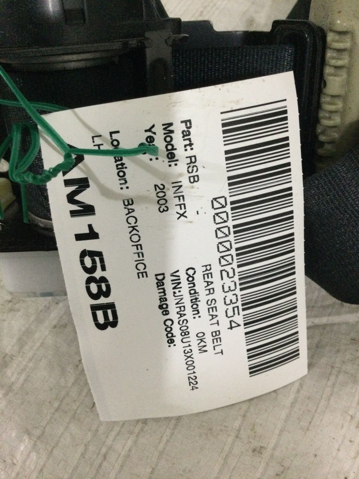 2003 Infiniti FX35 Rear Left Seat Belt OEM TK-AB0-G1813