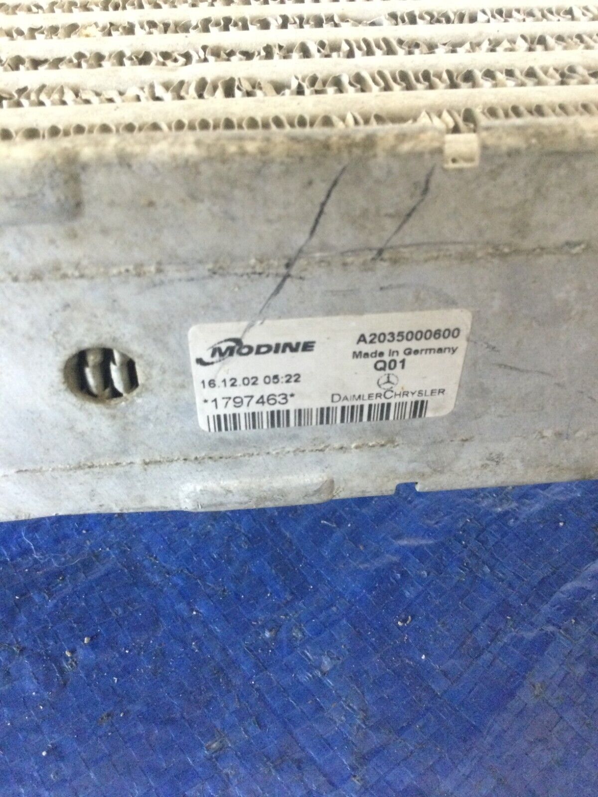 2002-2005 Mercedes W230 C230 Intercooler Air Cooler Radiator  OEM