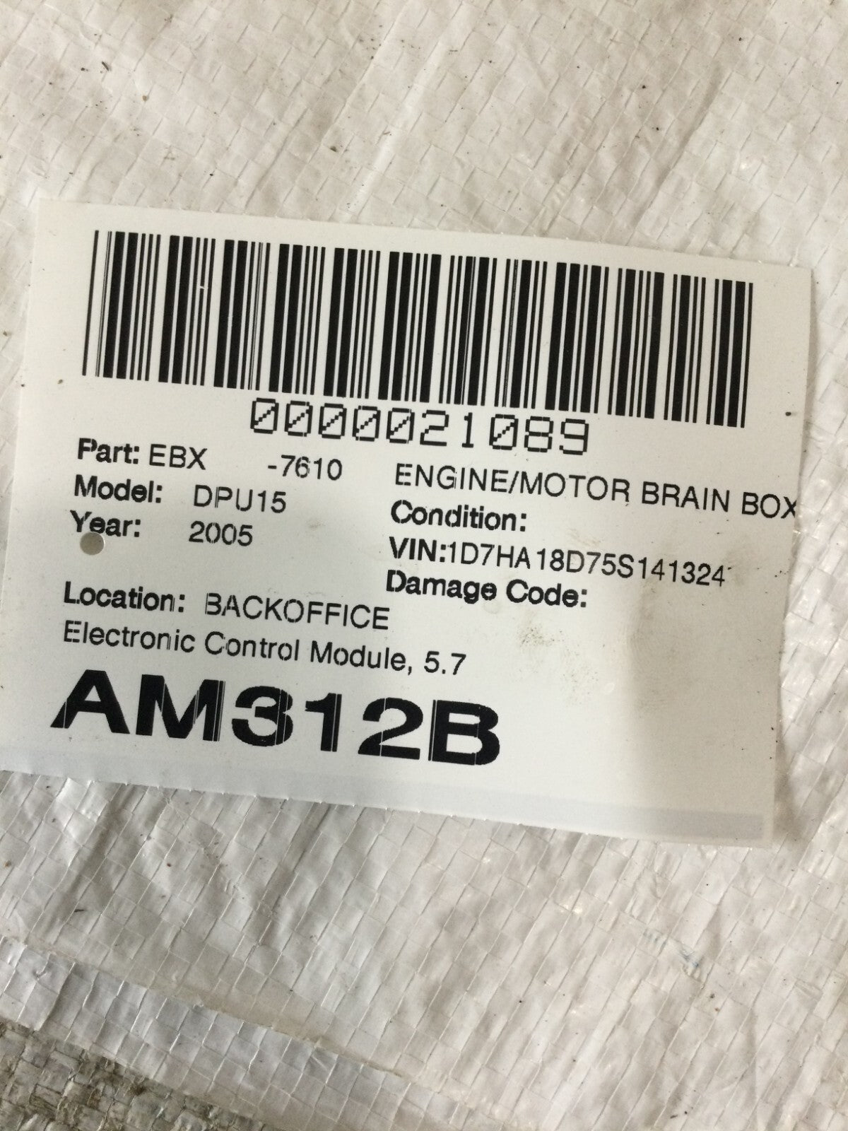 2005 Dodge Ram 1500 5.7L ECU ECM Engine Computer Control Module P56028930AB OEM