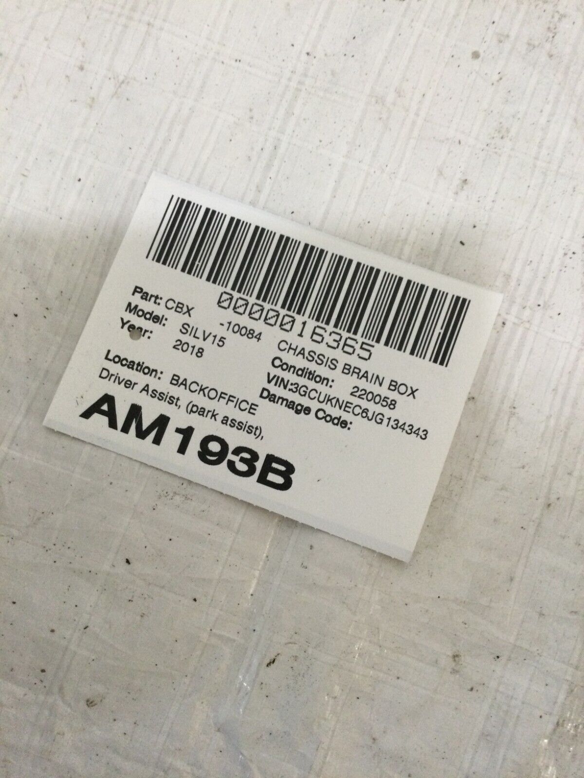 2018 Chevrolet Silverado 1500 Left Driver Park Assist Control Module - 13521139