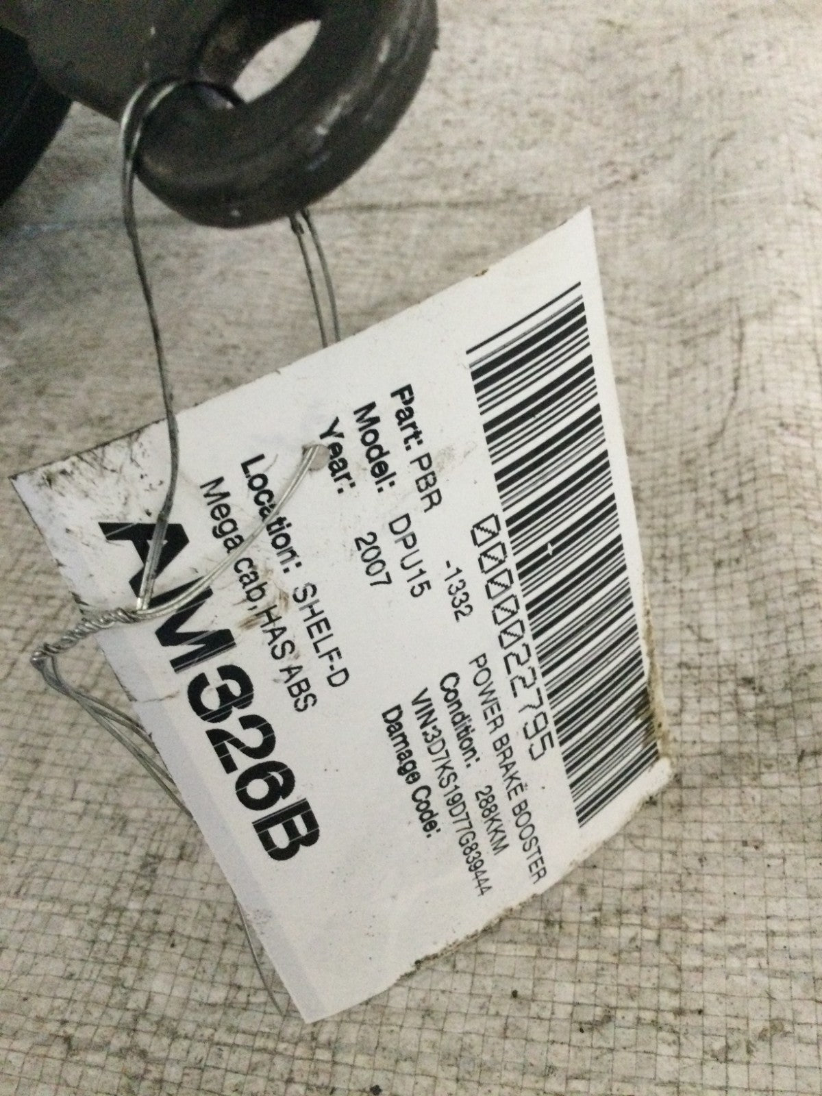 2007 Dodge Ram 1500 Power Brake Booster OEM