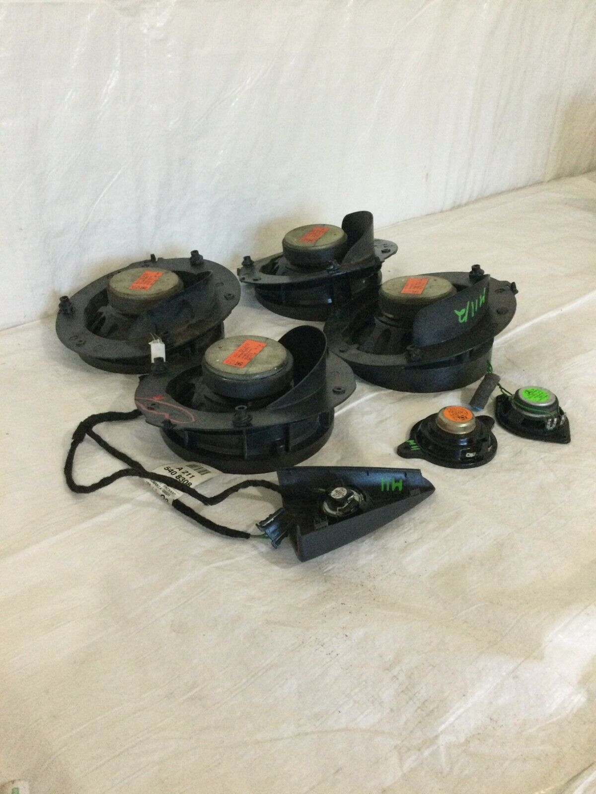 2003-2006 Mercedes Benz W211 E55AMG Speaker Tweeter Set of 7 OEM