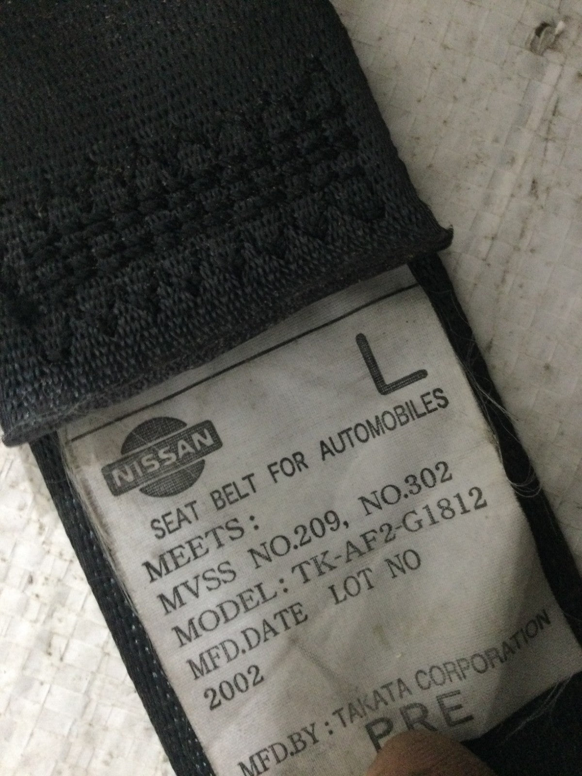 2003 Infiniti FX35 Front Left Driver Seat Belt Retractor OEM TK-AF2-G1812