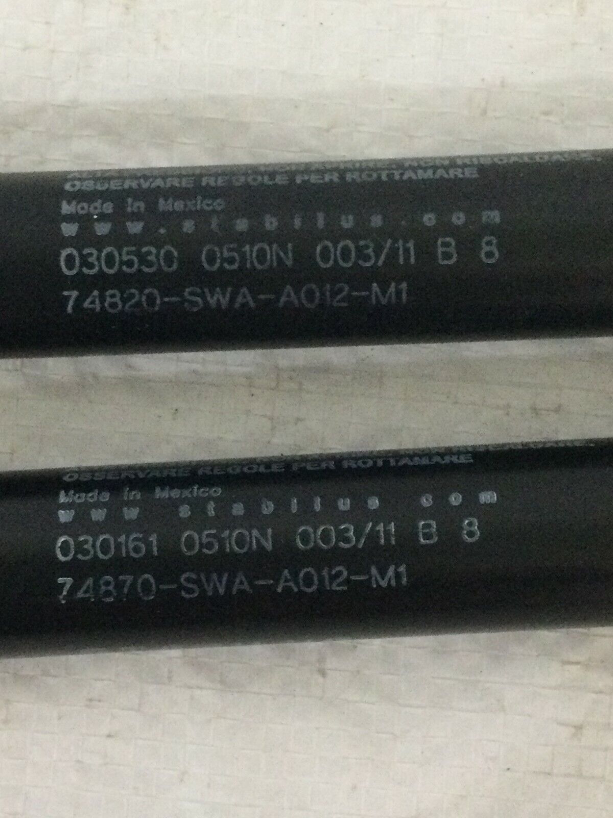 2 Rear Hatch Lift Supports Shock Struts Honda CR-V CRV 2007-2011