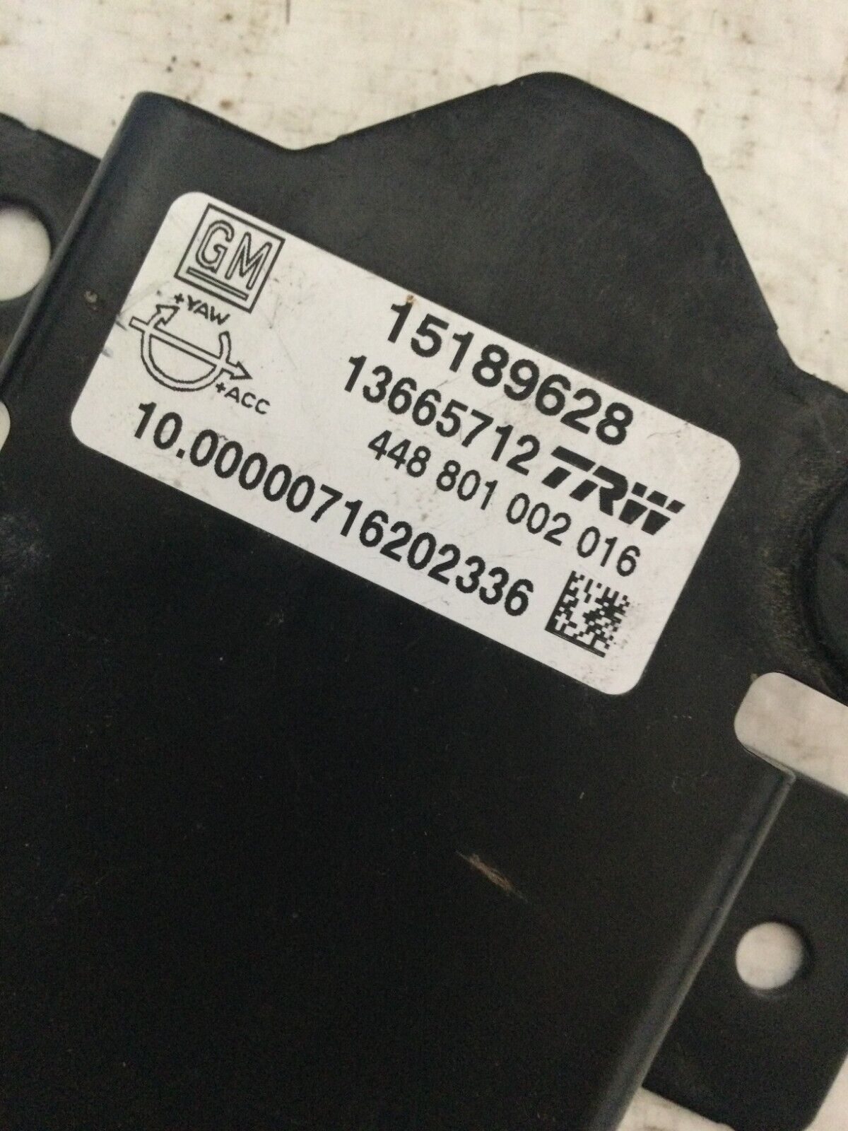 2003-2006 Cadillac Escalade EXT Yaw Rate Sensor OEM 15189628