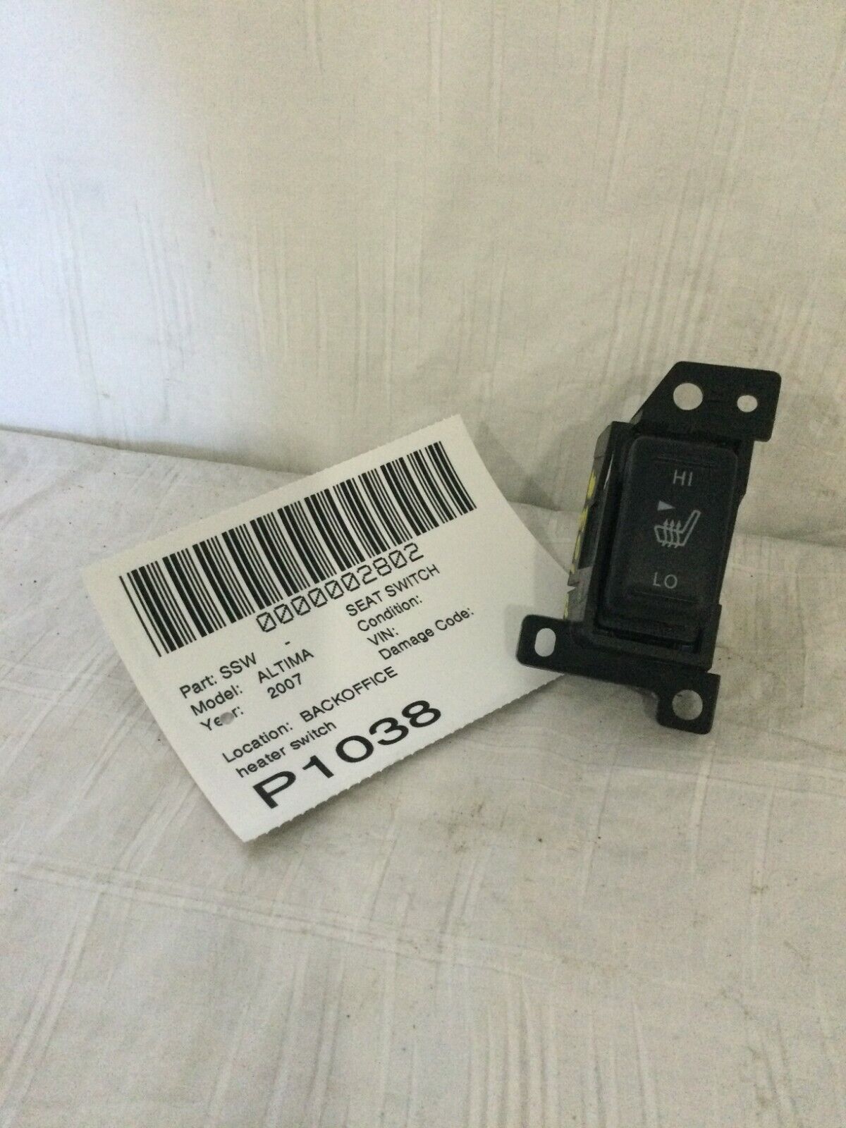 2007 Nissan Altima Seat heater Switch Front Left Driver OEM