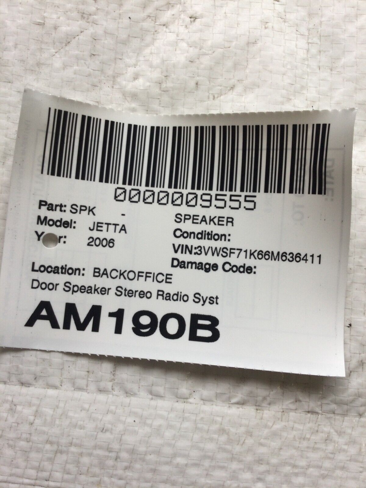 2006 Volkswagen Jetta Speaker Amplifier Module 310413405920 OEM