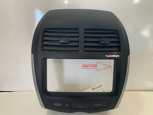 2013 Mitsubishi RVR Center Dash Rockford Fosgate Radio Trim Bezel OEM