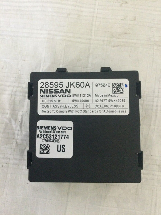 2008-2013 Infiniti G37 Coupe Entry Theft Locking Control Module 28595JK60A OEM