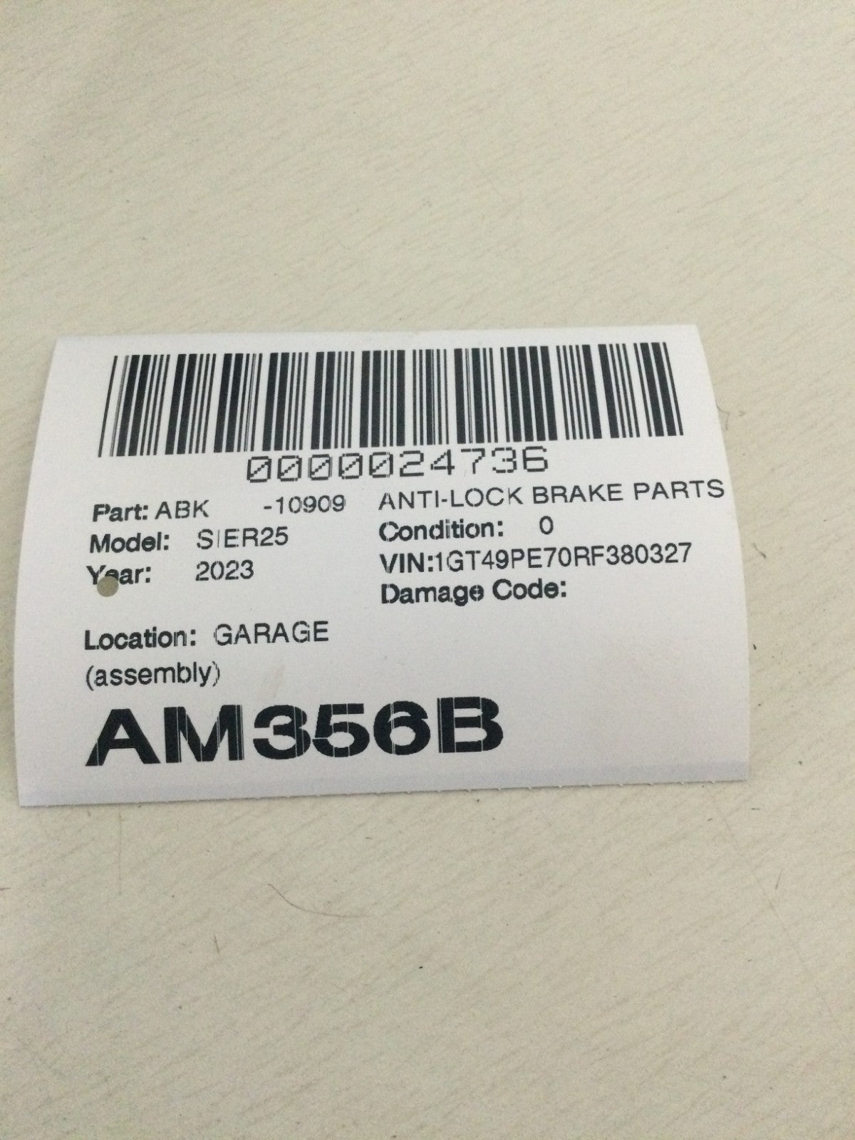 2023 GMC Sierra 2500 6.6L Anti-Lock Brake Part OEM 86507059