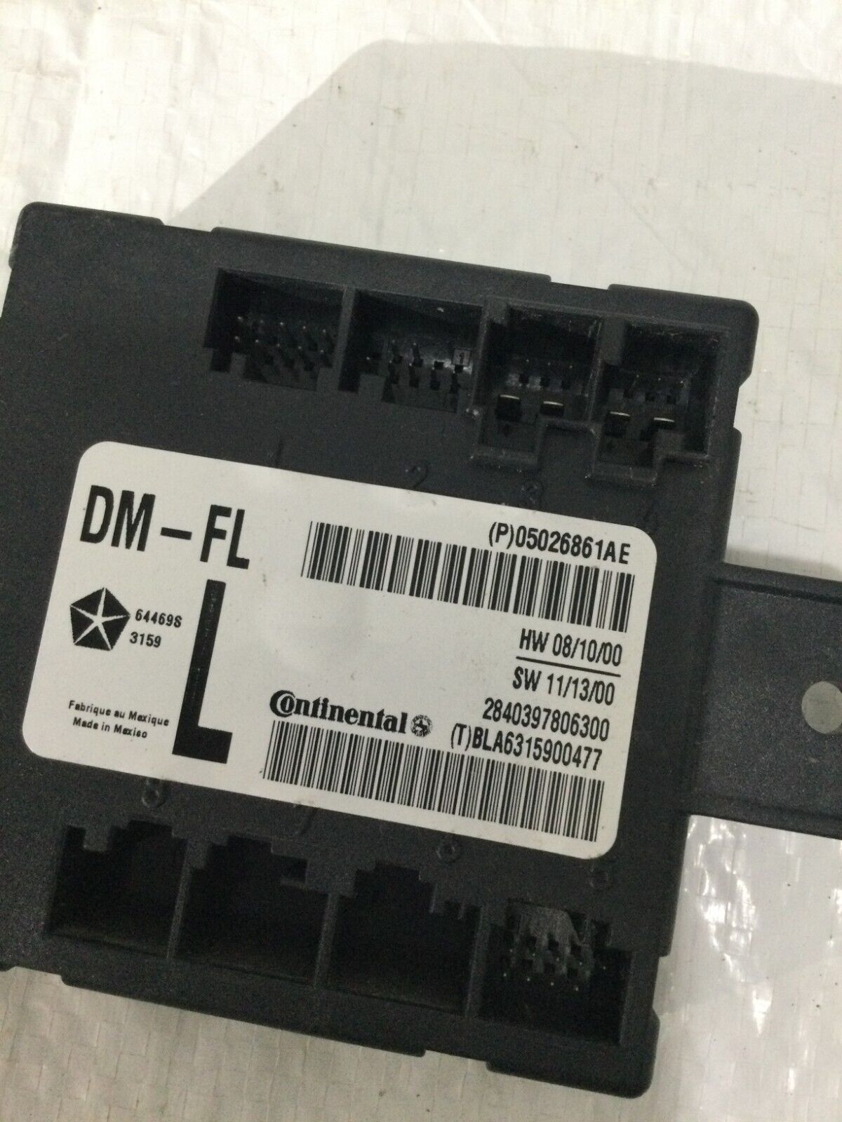 2020 Dodge Grand Caravan   Front Left Door Control Module 05026861AE  OEM
