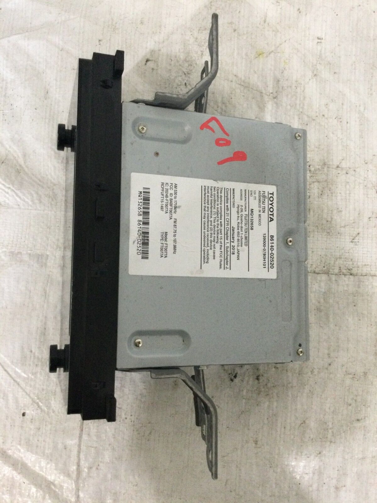 2017 2018 2019 Toyota Corolla Radio Display Receiver OEM 86140-02520