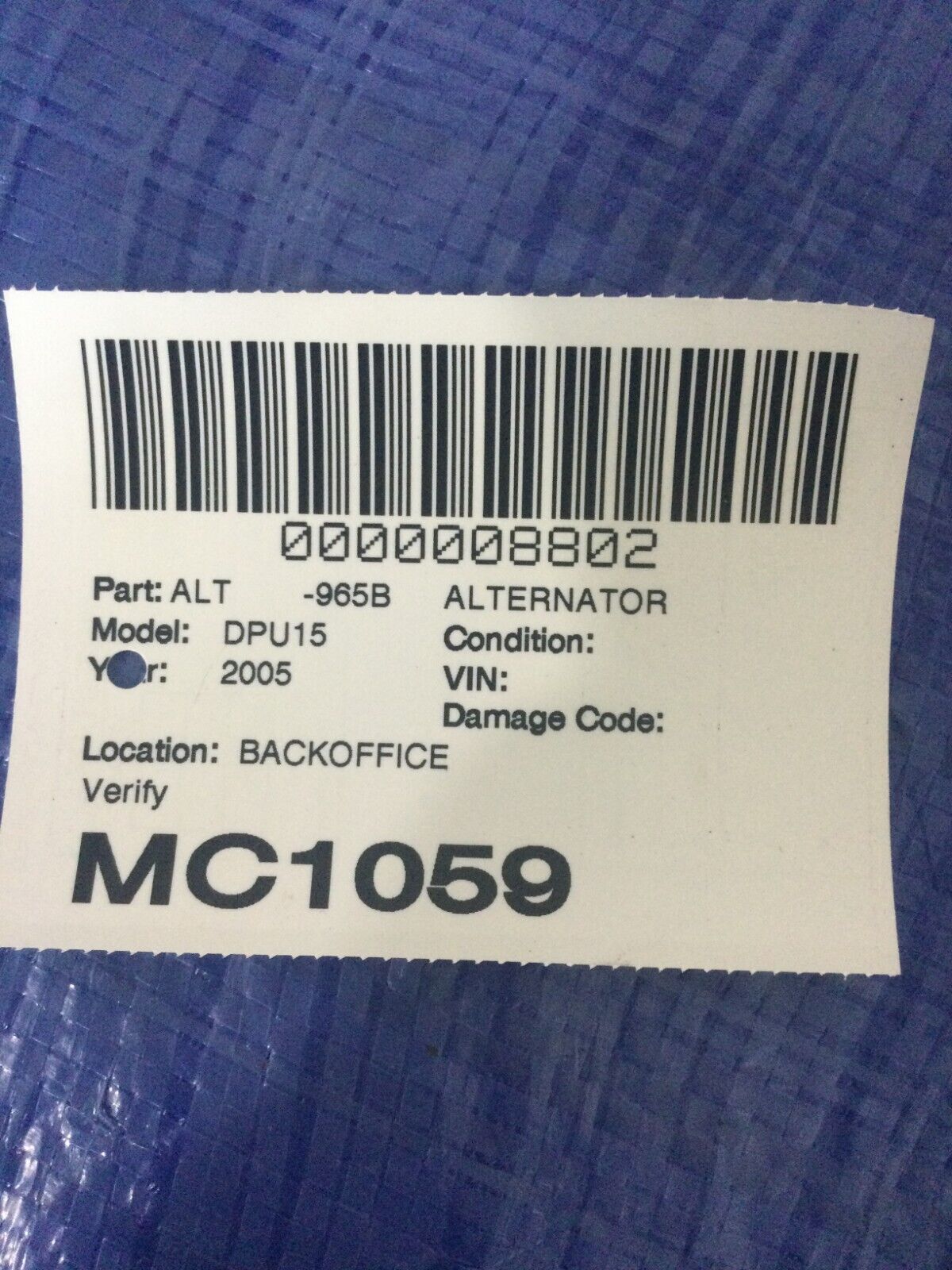 2005 Dodge Ram 1500 Alternator Motor OEM 5.7L
