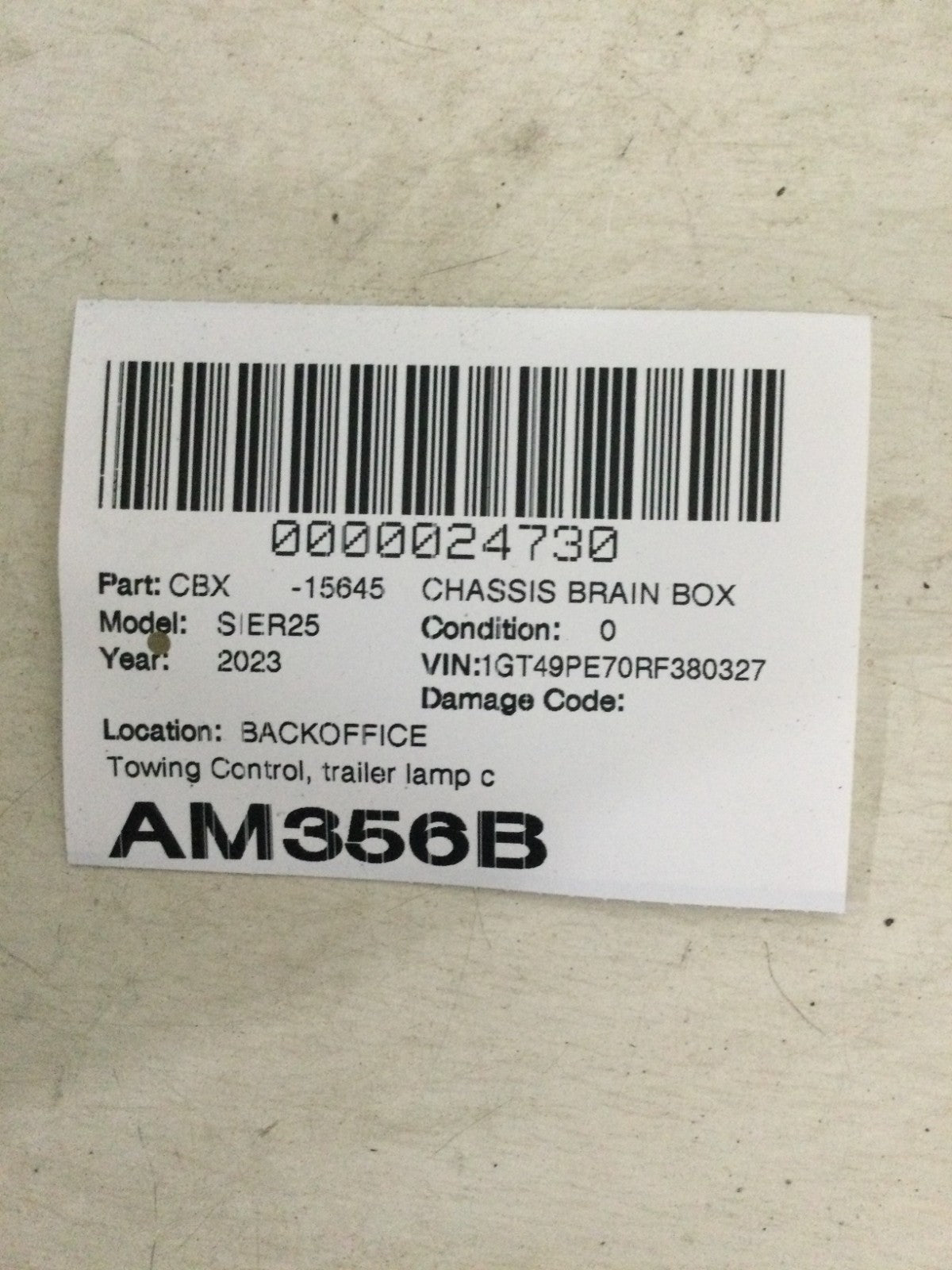2023 GMC Sierra 2500 6.6L Trailer Brake Control Module OEM 85073615