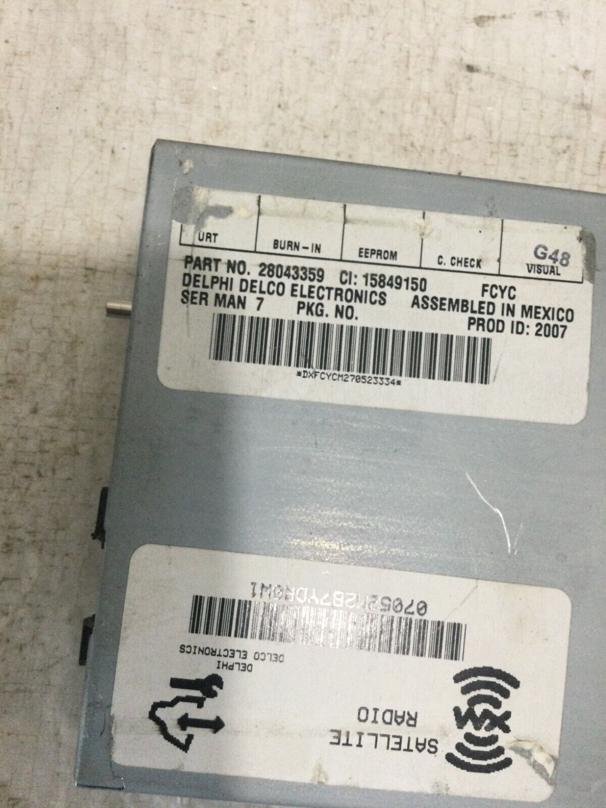 2007-2008 Cadillac Escalade XM Radio Receiver Control Computer Module OEM