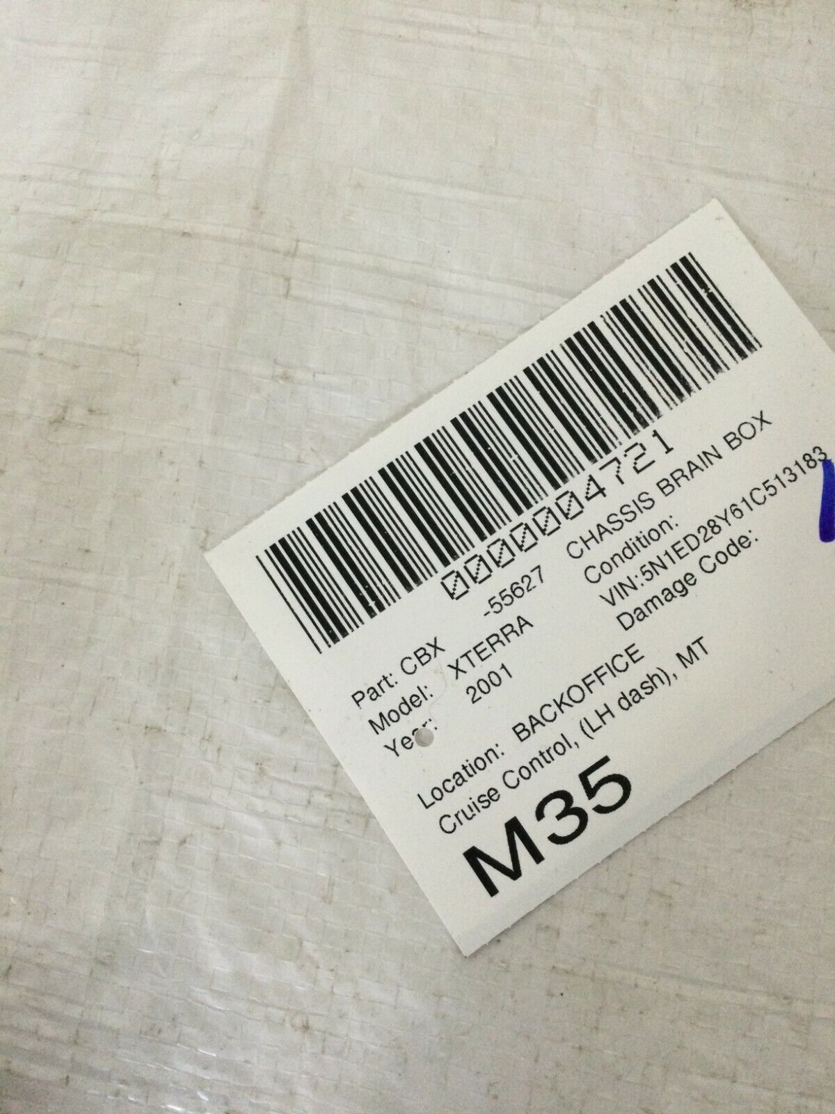 2001 Nissan Xterra Cruise Control Module OEM 18930-7Z500