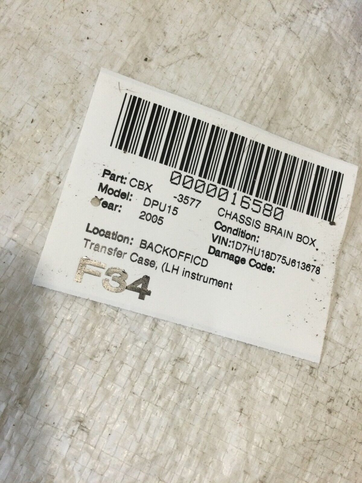2005 Dodge Ram 15004x4 Transfer Case Control Module 56028589AD OEM