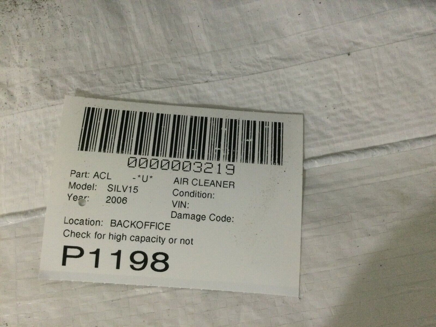2006 Chevrolet Silverado Tahoe Air Cleaner Assembly 15279284 OEM