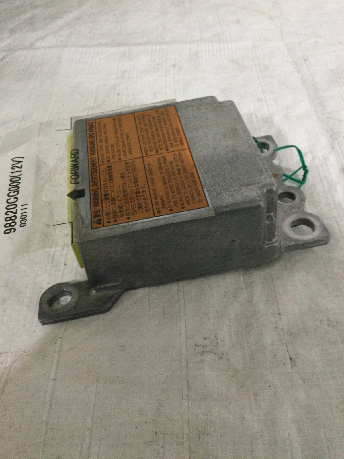 2003 Infiniti FX35 SRS Computer Control Module OEM 98820CG000