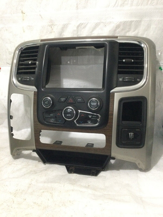 2014 RAM 3500 Center Dash Radio Woodgrain Trim Bezel OEM