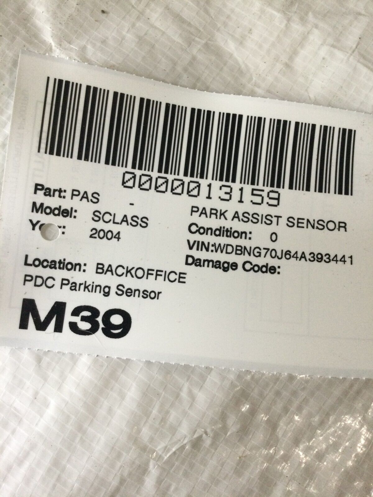 2004 Mercedes-Benz S-Class   Parking Sensor PDC with Harness  0035428718 OEM