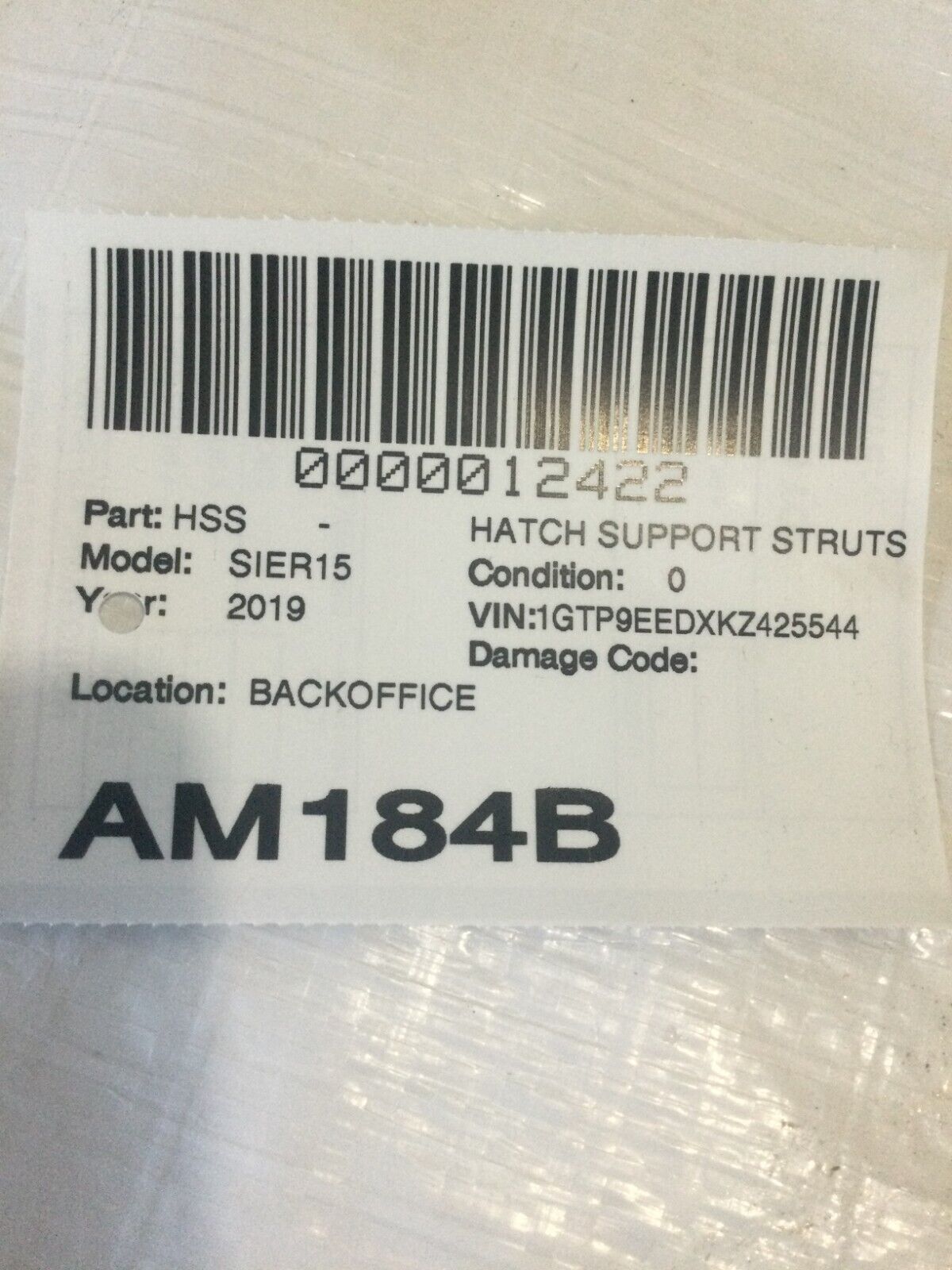 2019-2022 GMC Sierra 1500 Hood Support Shock Strut Pair 23388846 OEM