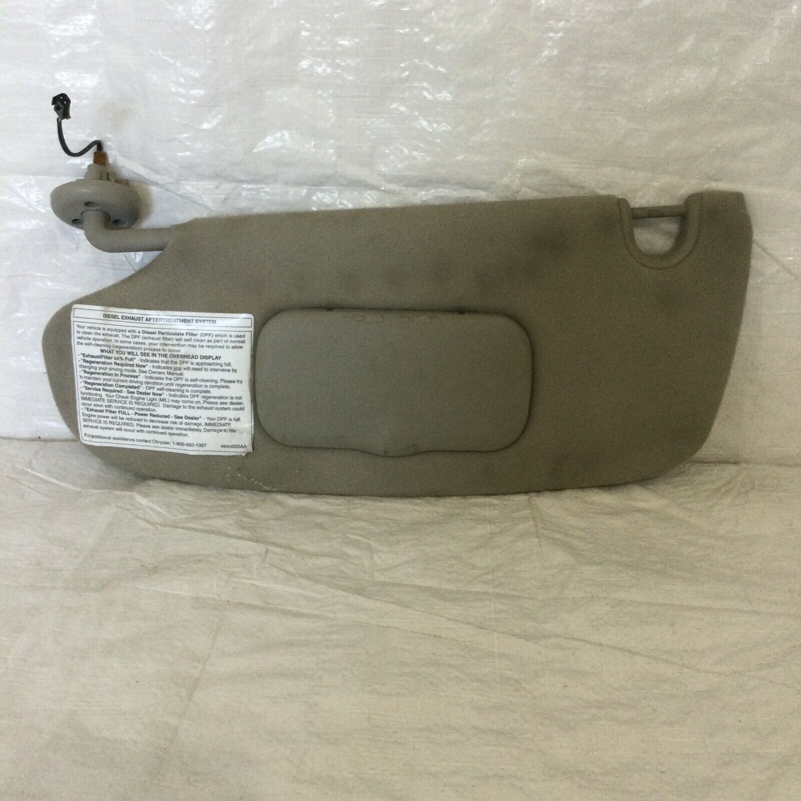 2007 2008 Dodge Ram 3500 Mega Cab Sun Visor Left LH Driver Side OEM 