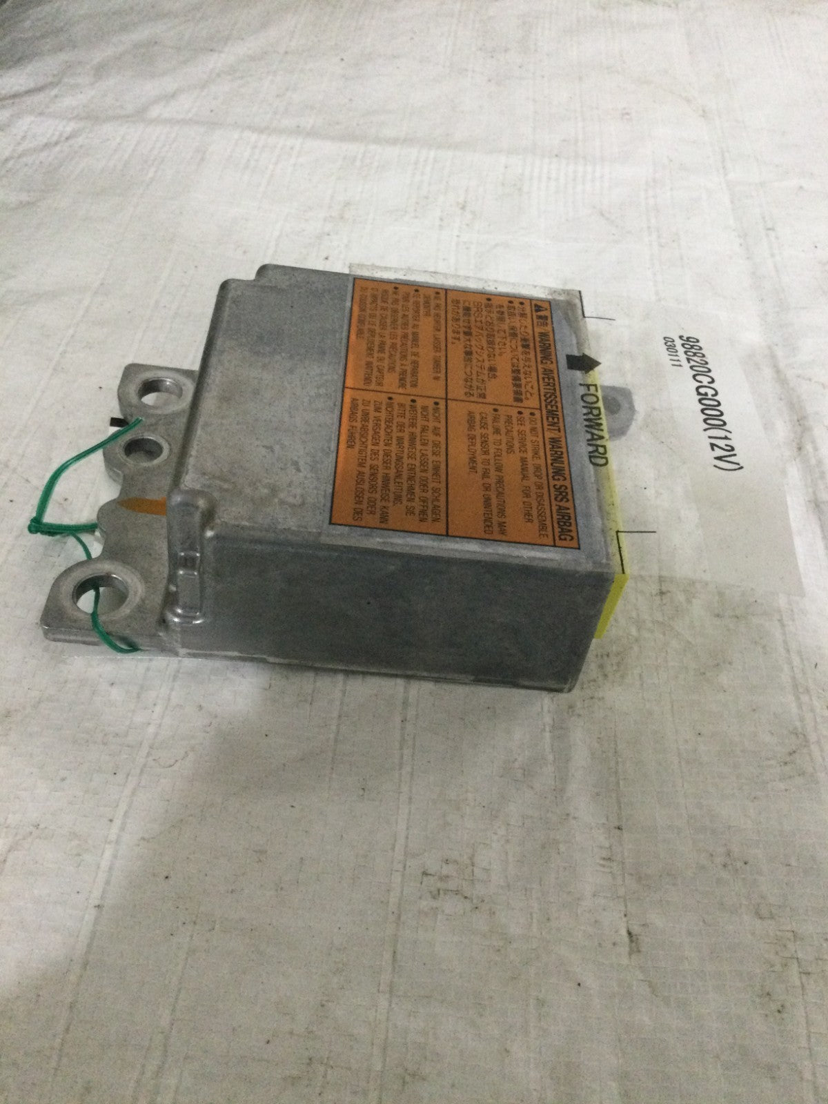 2003 Infiniti FX35 SRS Computer Control Module OEM 98820CG000