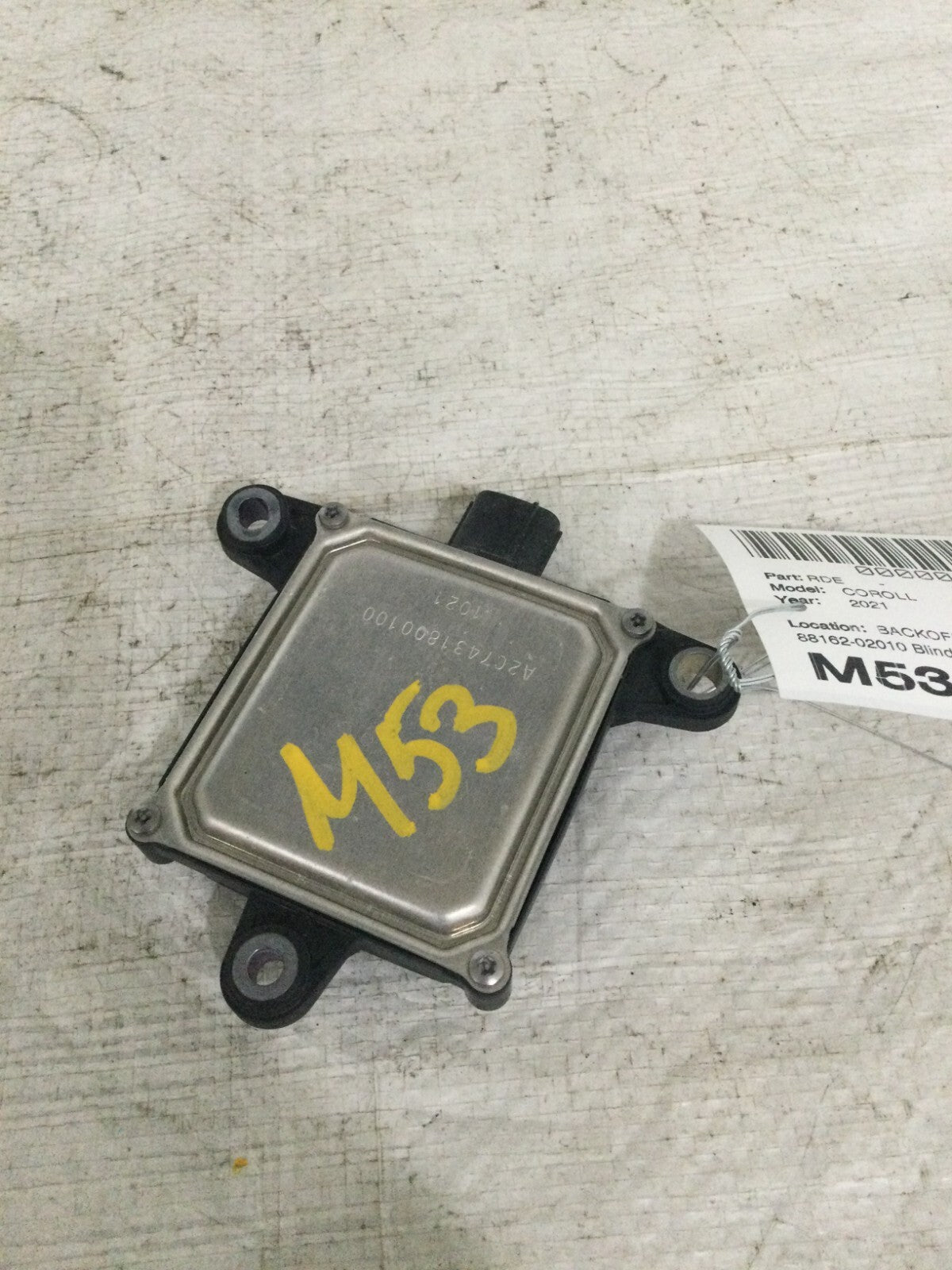 2021 Toyota Corolla Blind Spot Radar Sensor Module 88162-02070 OEM