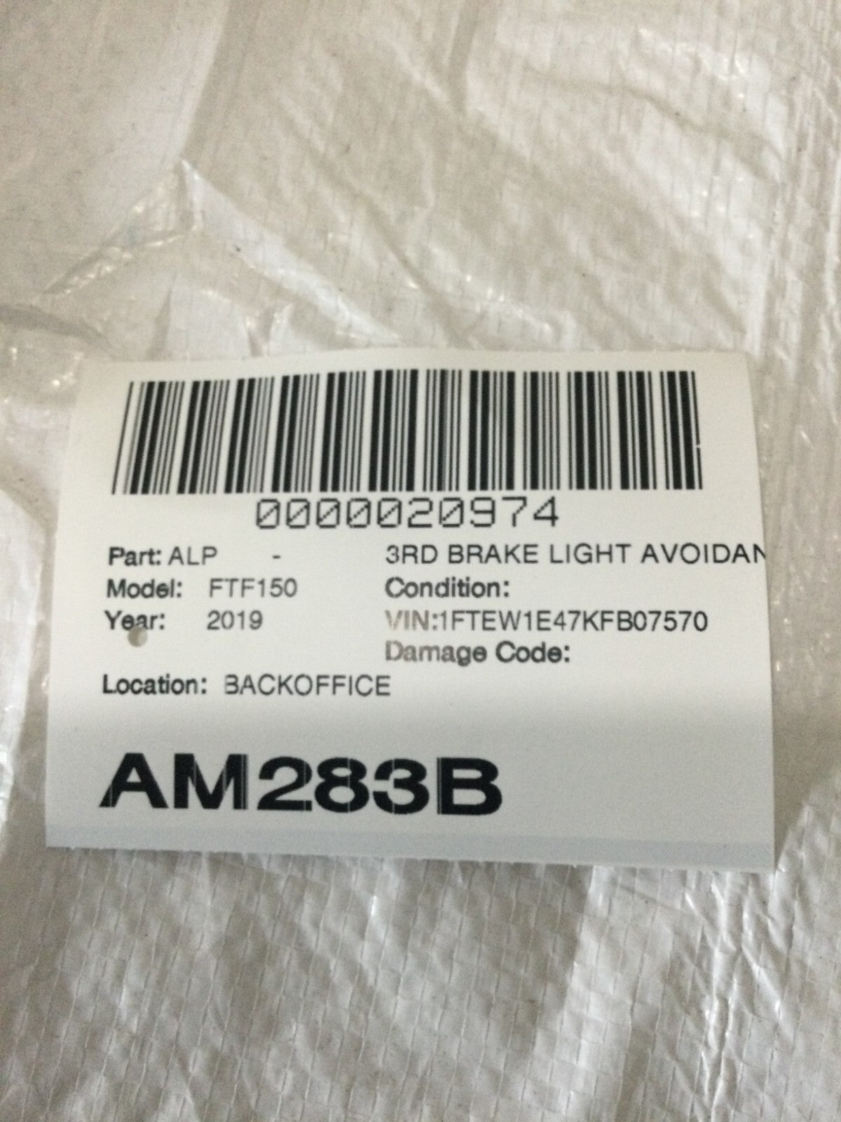 2019 Ford F-150 F150 3rd Third Brake Light Lamp OEM