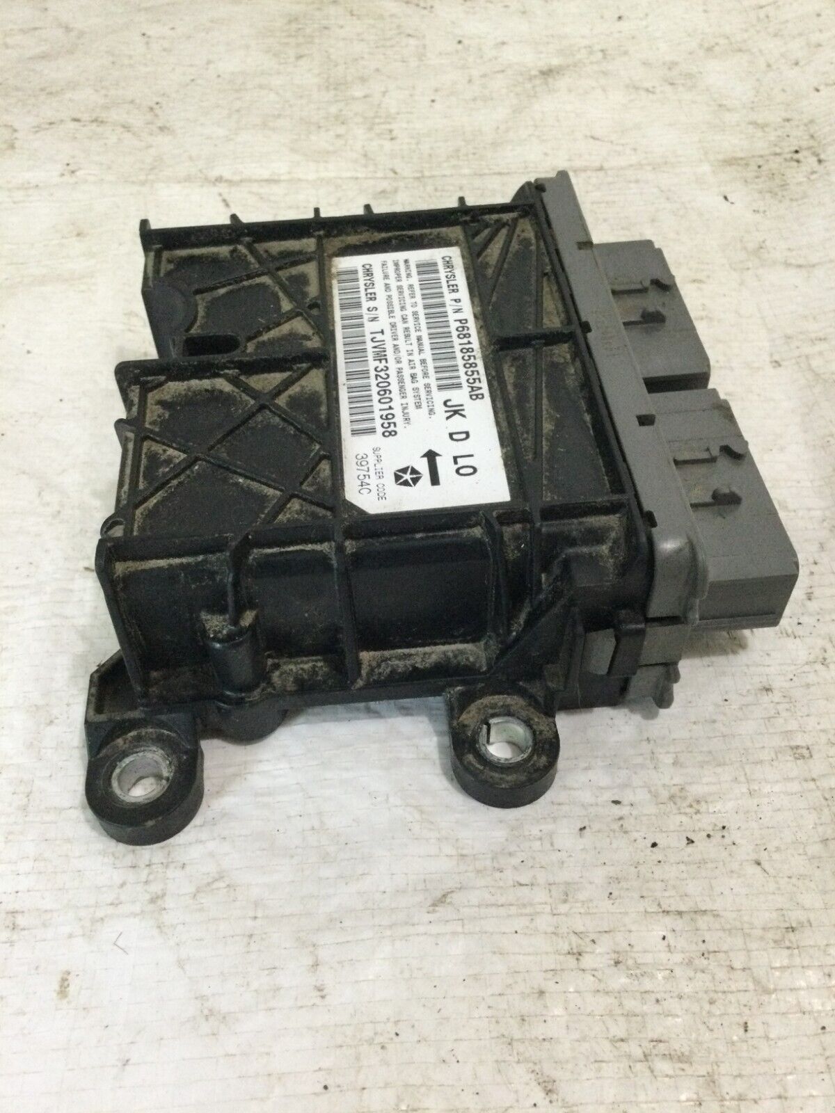 2017 Jeep Wrangler SRS Control Module OEM 68185855AB