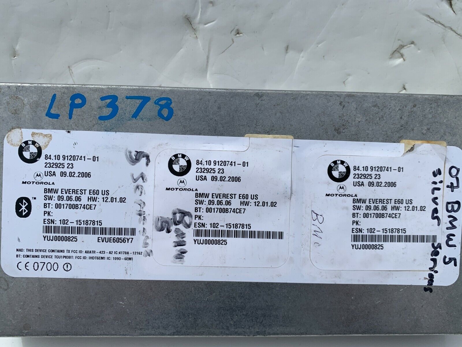 2004-2010 BMW E60 E63 Bluetooth Telematic Control Module TCU1.5 OEM 9120741