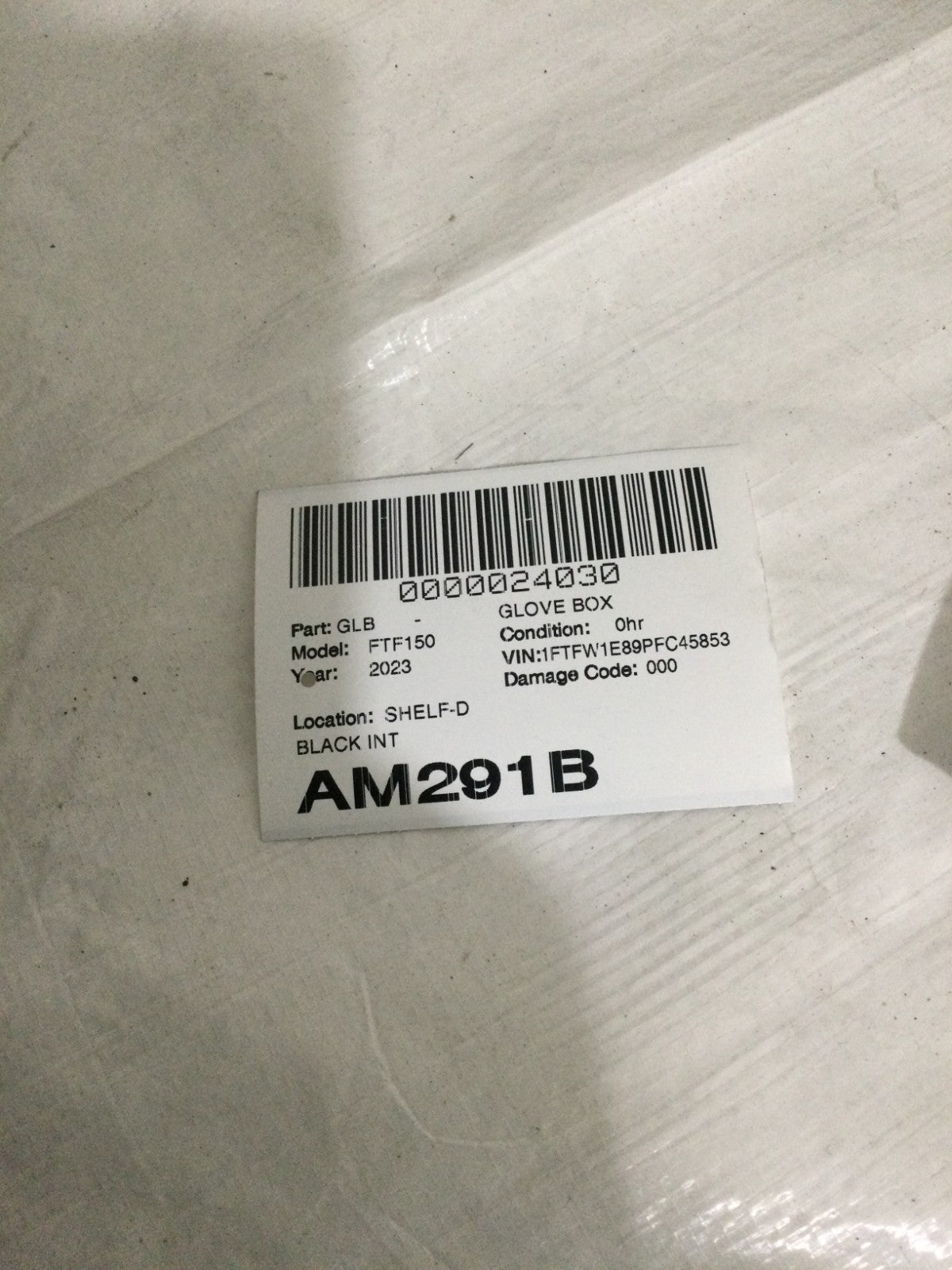 2023 Ford F-150 F150 Lower Glove Box ML3B 15060T10