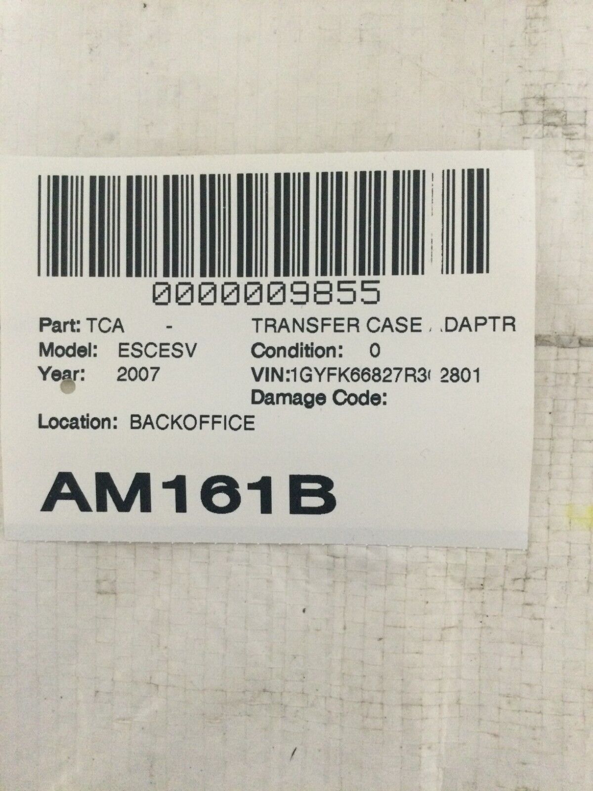 2007 Cadillac Escalade ESV Transfer Case Adapter OEM