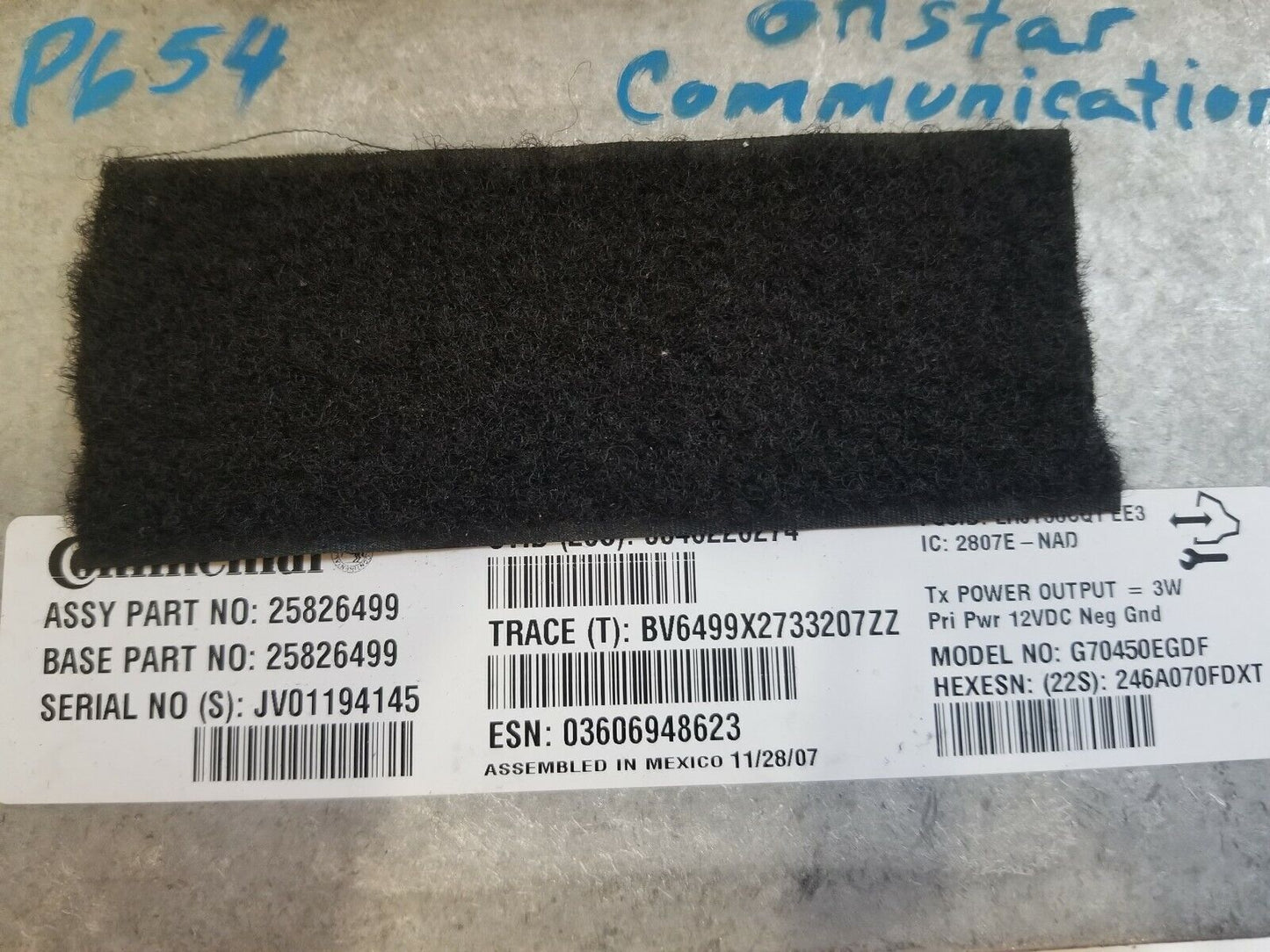 2007 Pontiac G6 Onstar Communication Control Module 25826499 OEM