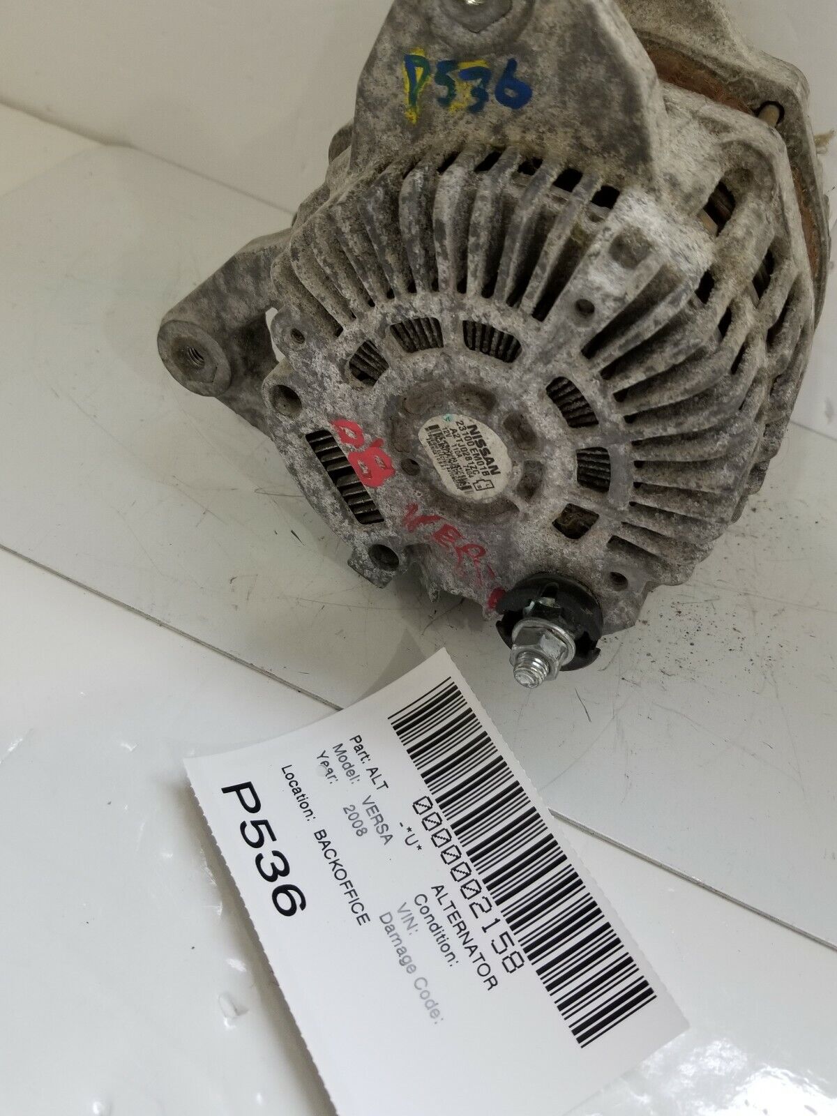 2007 2008 2009 Nissan Versa 2.0L Alternator Motor 23100-EM01B OEM